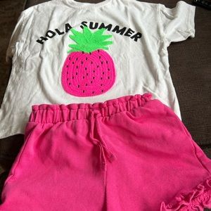 Zara little girls summer outfit Hola summer